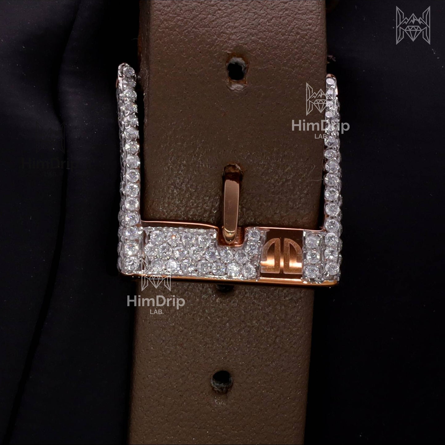 Customized Titan Edge Slim Watch with D Color VVS Moissanite | 18K Rose Gold Plated | Quartz Movement