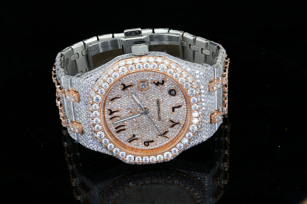 Custom Diamond Hip Hop Automatic Watch : Luxury Moissanite Iced Out Watch