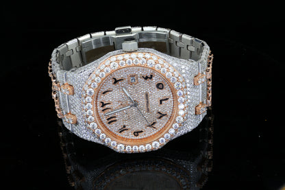 Custom Diamond Hip Hop Automatic Watch : Luxury Moissanite Iced Out Watch