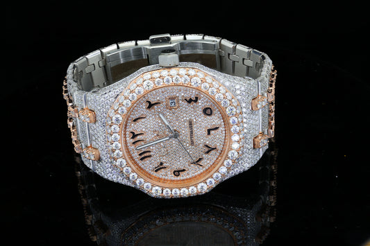 Custom Diamond Hip Hop Automatic Watch : Luxury Moissanite Iced Out Watch
