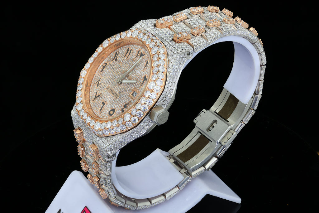 Custom Diamond Hip Hop Automatic Watch : Luxury Moissanite Iced Out Watch