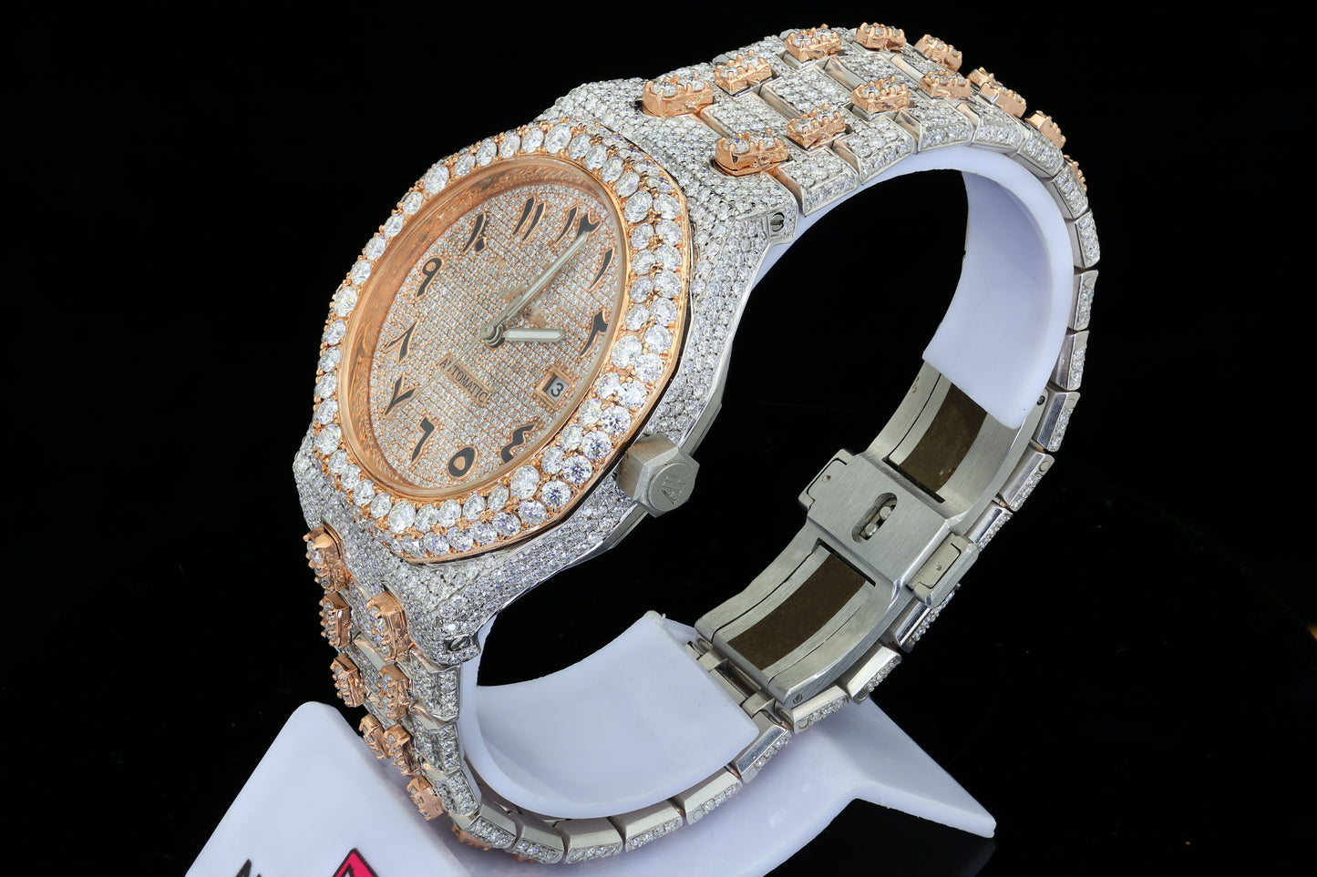 Custom Diamond Hip Hop Automatic Watch : Luxury Moissanite Iced Out Watch