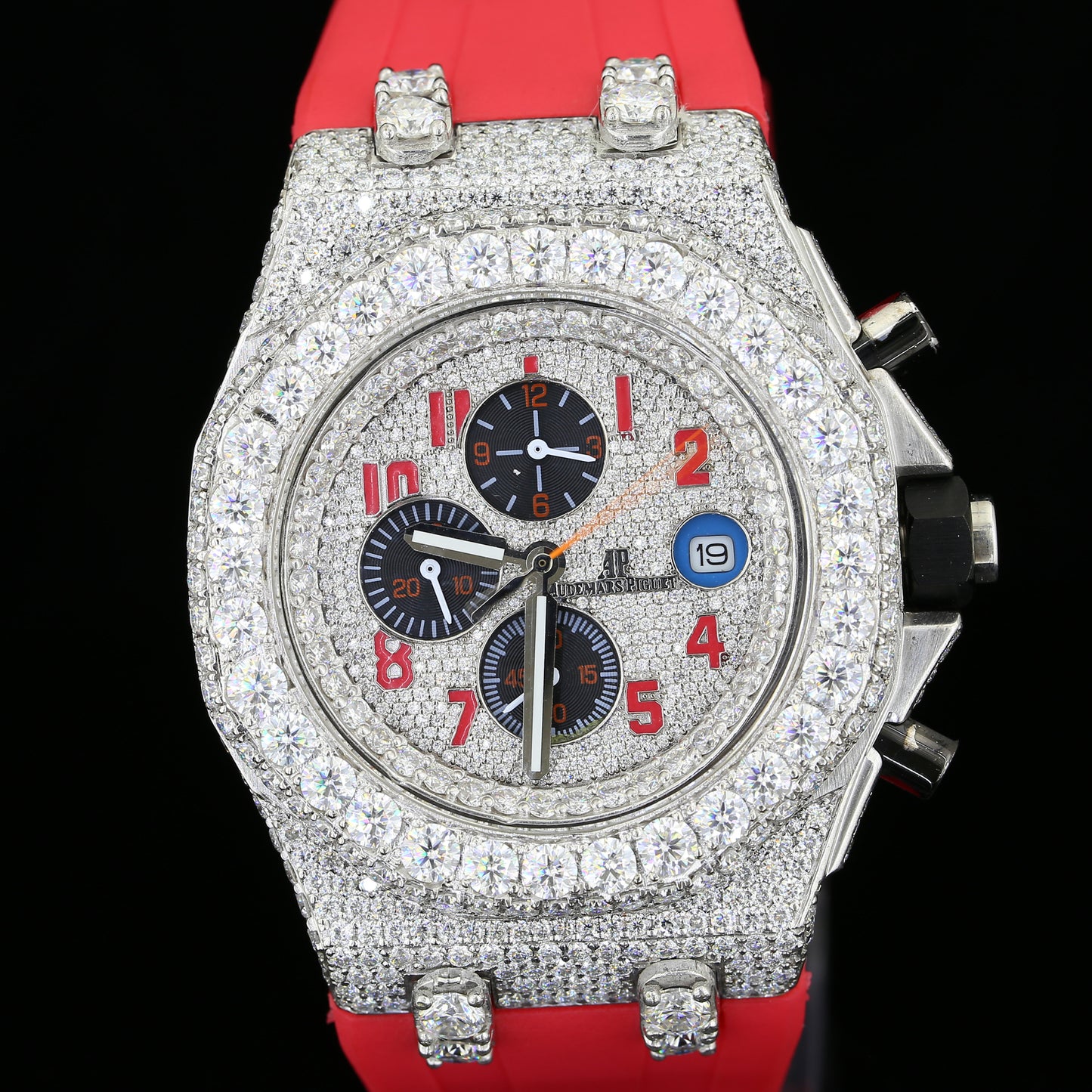 18K White Gold Plated Iced Out Moissanite Watch – D VVS Moissanite | Japanese Quartz Movement | Luxury Hip Hop Watch