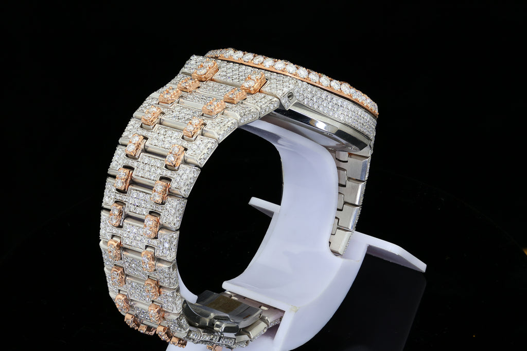 Custom Diamond Hip Hop Automatic Watch : Luxury Moissanite Iced Out Watch