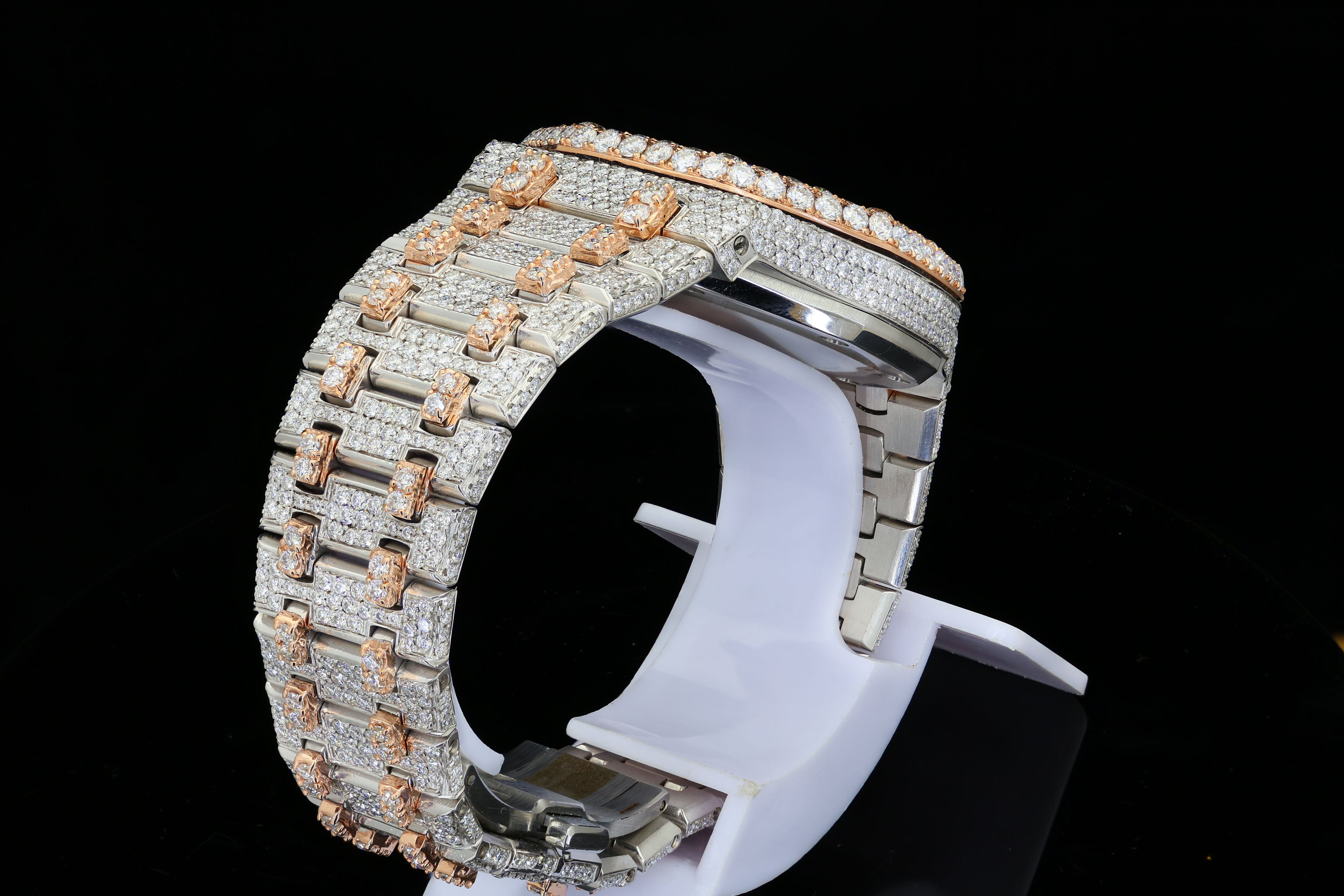 Custom Diamond Hip Hop Automatic Watch : Luxury Moissanite Iced Out Watch