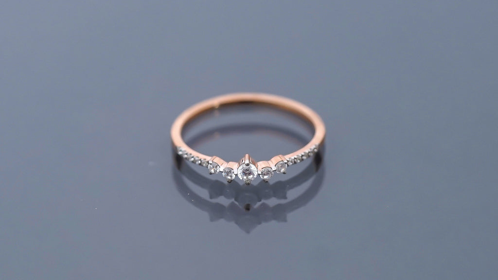 Sterling Silver Moissanite Cluster Ring: Minimalist Dainty Promise Jewelry