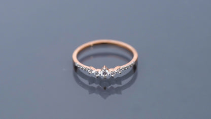 Sterling Silver Moissanite Cluster Ring: Minimalist Dainty Promise Jewelry