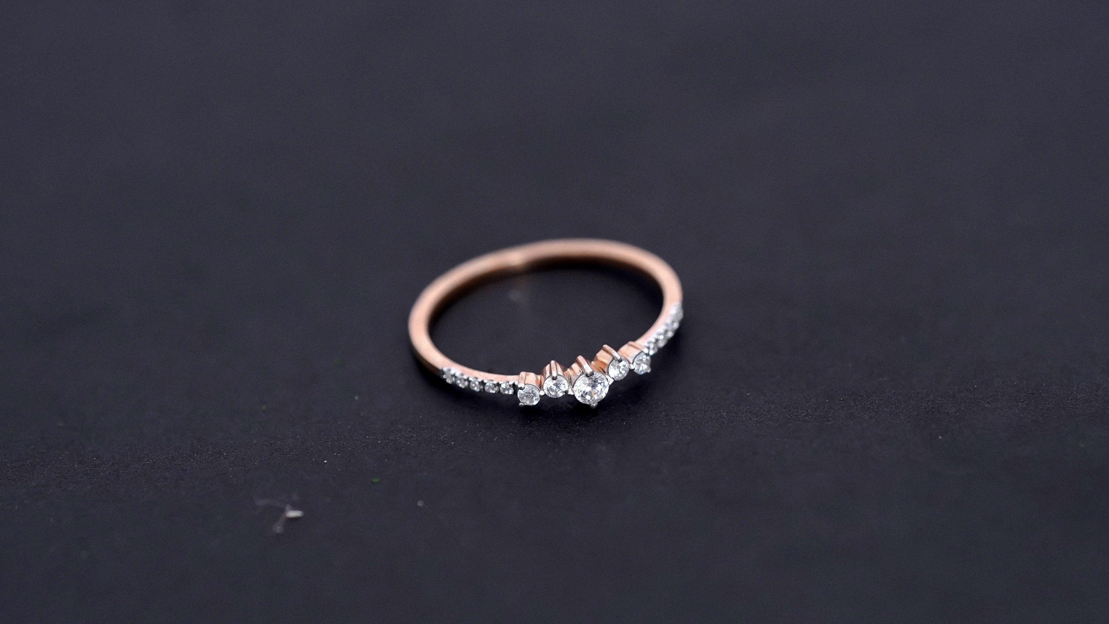 Sterling Silver Moissanite Cluster Ring: Minimalist Dainty Promise Jewelry