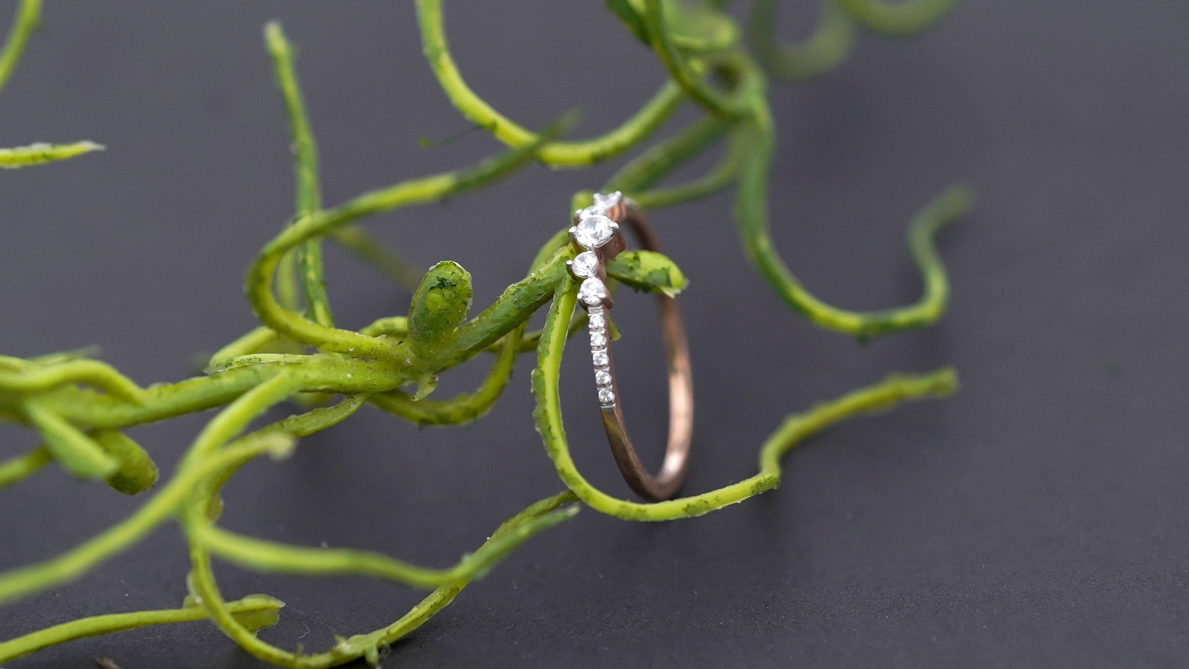 Sterling Silver Moissanite Cluster Ring: Minimalist Dainty Promise Jewelry