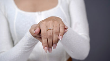 Sterling Silver Moissanite Halo Engagement Ring: Dainty Bridal Jewelry