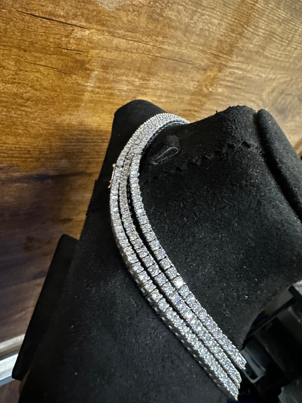 VVS1 Moissanite Diamond Tennis Chain Necklace, 925 Sterling Silver, Tennis Bracelet, Diamond Tennis Necklace, Women's & Men's Tennis Chain