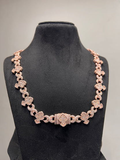 Iced Out 15MM Moissanite Diamond Link Chain: Custom Silver or Gold