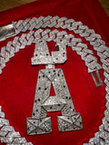 This stunning fully iced-out custom “AJ-A” pendant is crafted with premium detailing and a luxury finish Perfect hip-hop jewelry, rappers