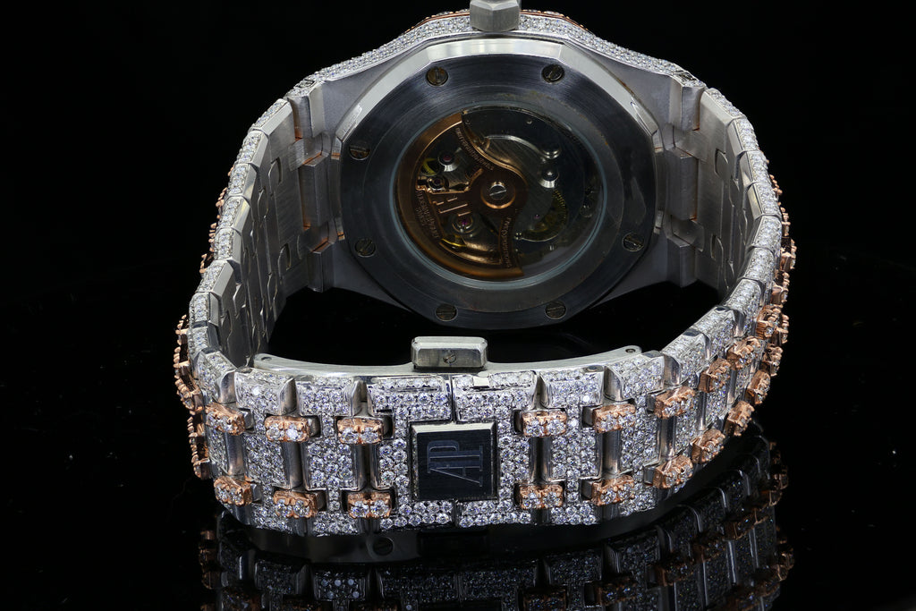 Custom Diamond Hip Hop Automatic Watch : Luxury Moissanite Iced Out Watch