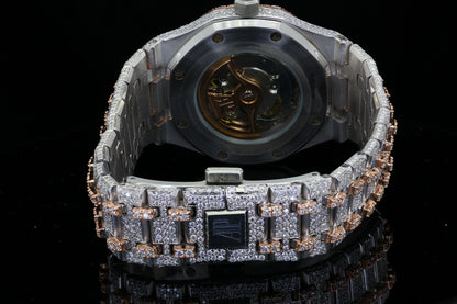 Custom Diamond Hip Hop Automatic Watch : Luxury Moissanite Iced Out Watch