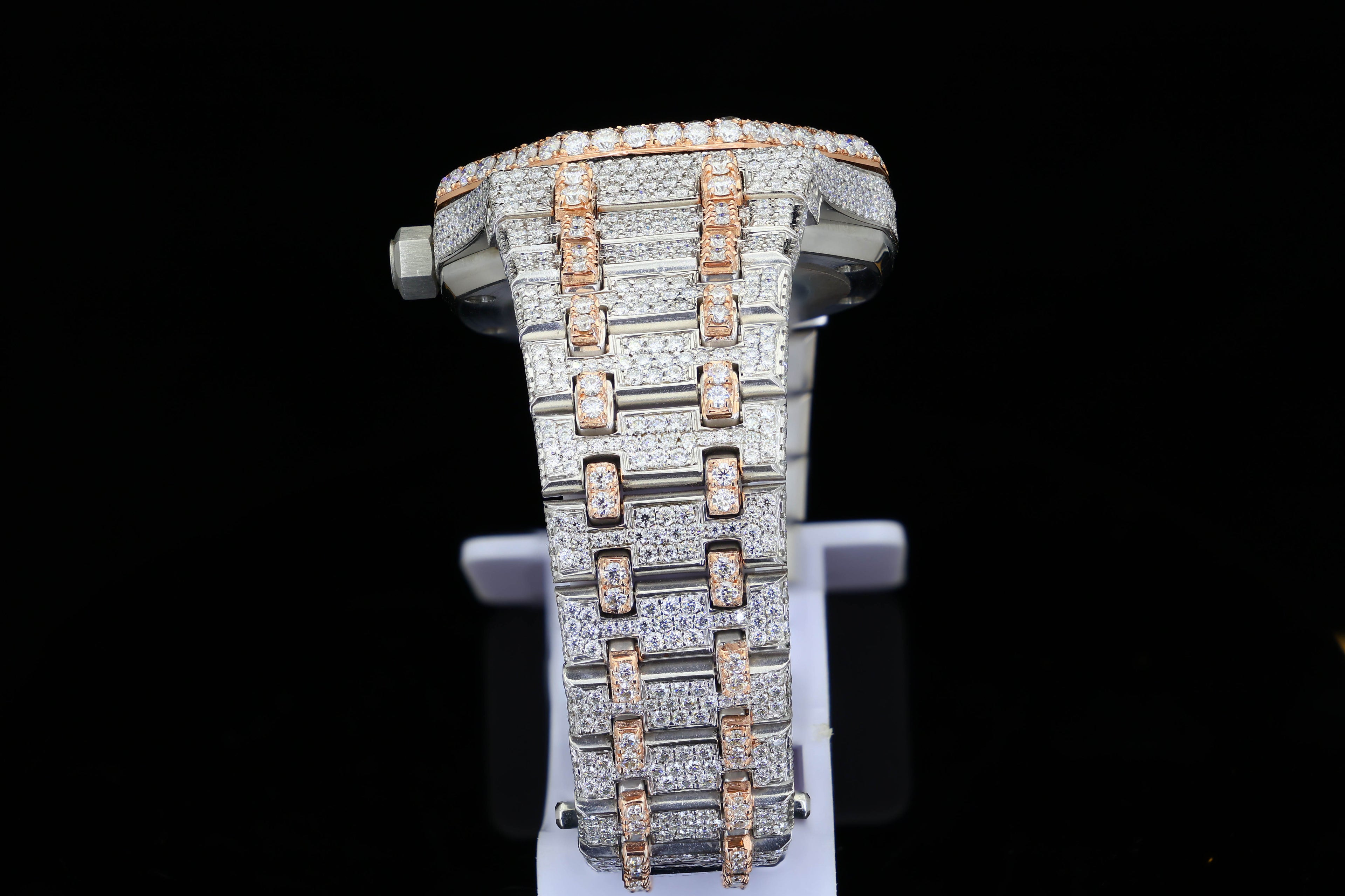 Custom Diamond Hip Hop Automatic Watch : Luxury Moissanite Iced Out Watch