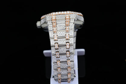 Custom Diamond Hip Hop Automatic Watch : Luxury Moissanite Iced Out Watch