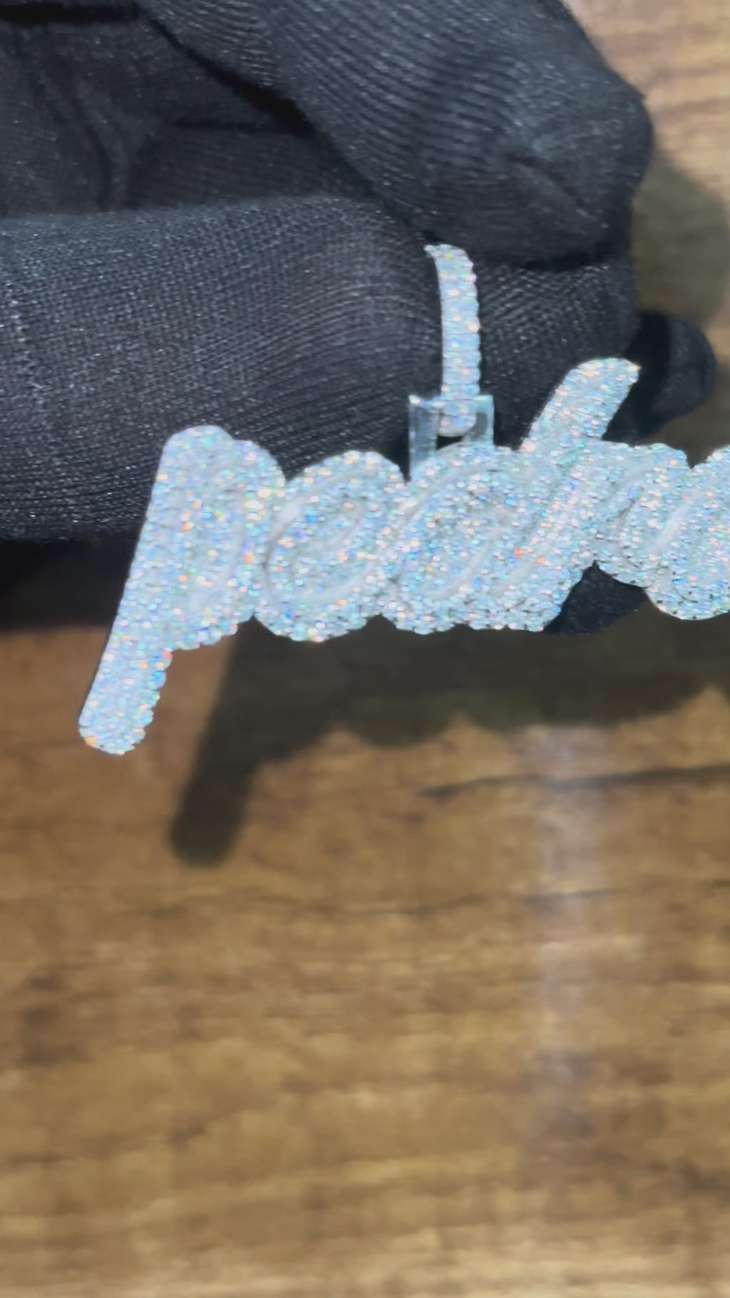 Custom Iced Out Name Pendant: Moissanite Pavé Sterling Silver Hip Hop Necklace