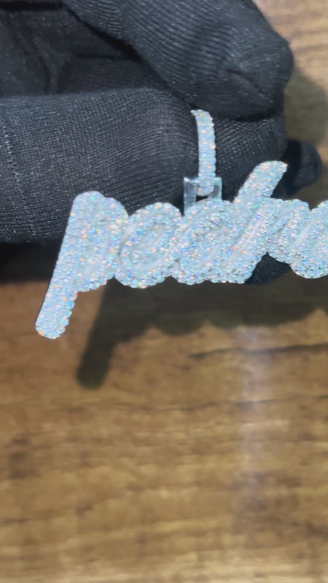 Custom Iced Out Name Pendant: Moissanite Pavé Sterling Silver Hip Hop Necklace