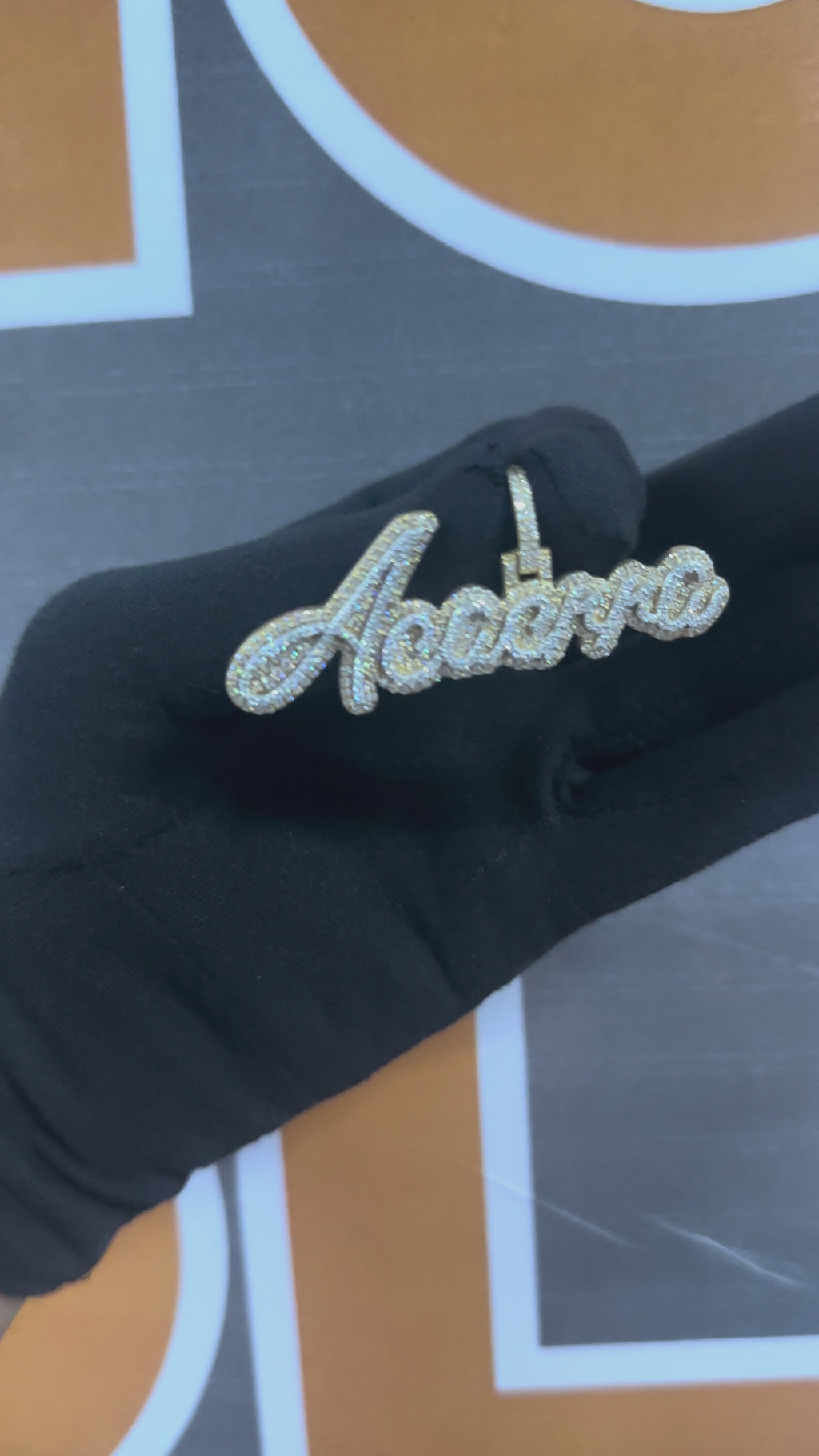 Iced Out Custom Name Pendant: Moissanite Diamonds, Sterling Silver Hip Hop Jewelry