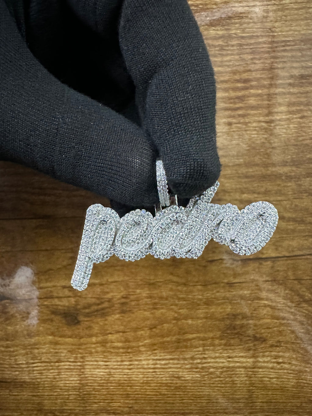 Custom Iced Out Name Pendant: Moissanite Pavé Sterling Silver Hip Hop Necklace